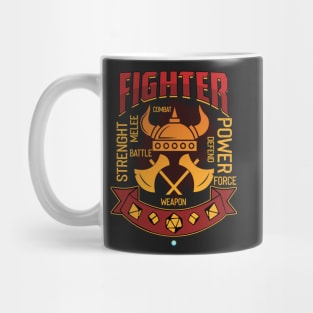 Fighter Tabletop Class Pen and Paper DnD Gift Mug